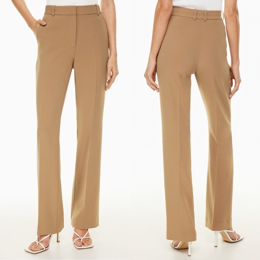 NEW! Aritzia- Babaton Publish Pant Size 10 Gold Camel Bootcut Trousers